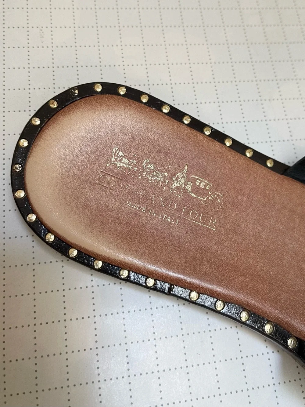 Coach and Four Aquila slide sandals